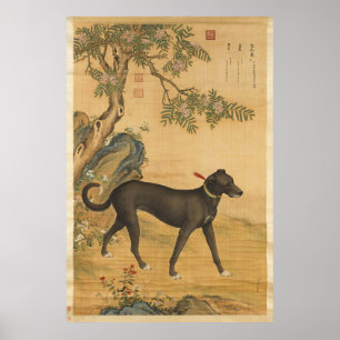 Zehn Preishunde - Xuezhualu (Chinesischer Windhund Poster