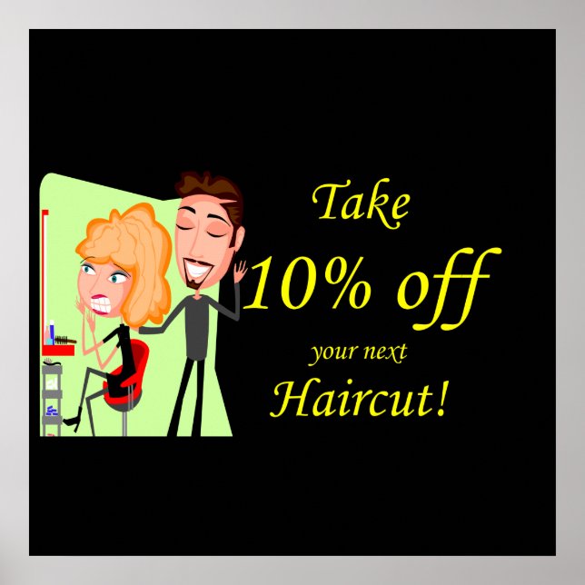 Zehn Prozent Haircut Poster Matte (Vorne)