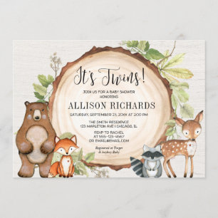 Zehn rustikale Wald geschlechtsneutrale Babydusche Einladung