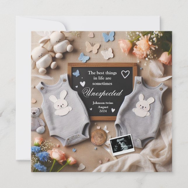 Zehn Schwangerschaftsankündigung - Gender-Neutral Ankündigung (Vorderseite)