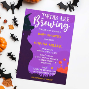 Zehn sind Brechen Halloween Hexe Baby Shower Invi Einladung
