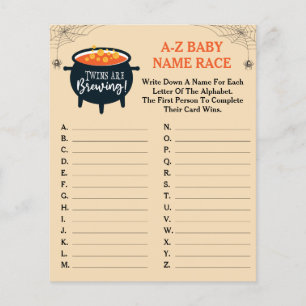 Zehn sind Breen Halloween Baby Name Race Game
