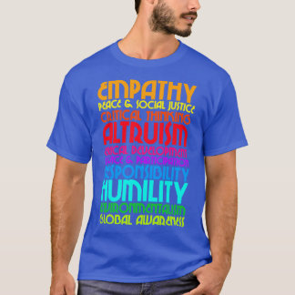 Zehn Verpflichtungen Humanistische Werte Design T-Shirt