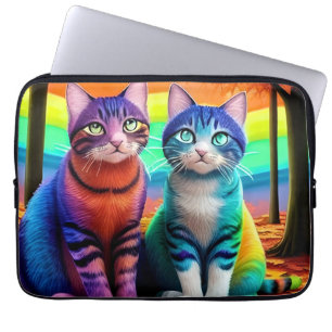 Zehn von Cats Digital Art-56467 Laptopschutzhülle