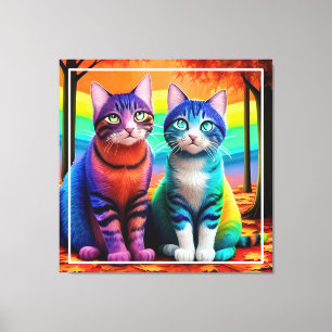 Zehn von Cats Digital Art-56467 Leinwanddruck