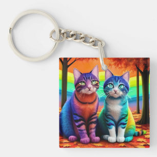 Zehn von Cats Digital Art-56467 Schlüsselanhänger
