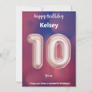 Zehnjährige Happy Birthday Card