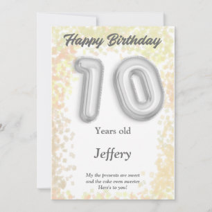 Zehnjährige Happy Birthday Card