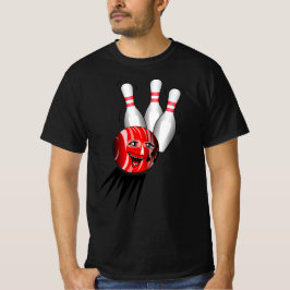 Zehnkegel-Bowling Strike. T-Shirt