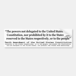 Zehnte Änderung zur Verfassung der Vereinigten Autoaufkleber