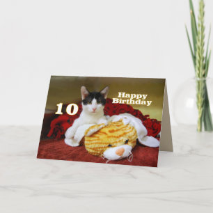 Zehnte Geburtstagsküte mit Toy Tiger Karte
