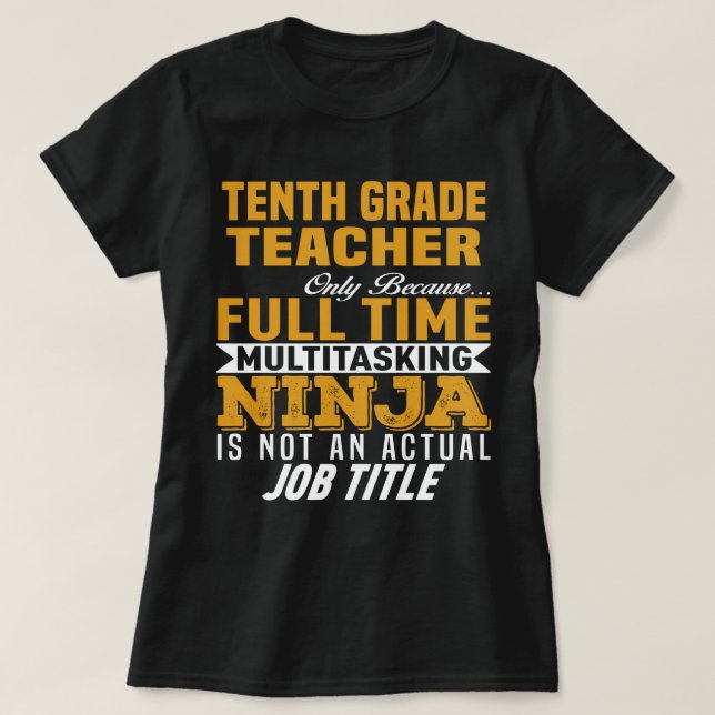 Zehnte Lehrerin T-Shirt (Design vorne)