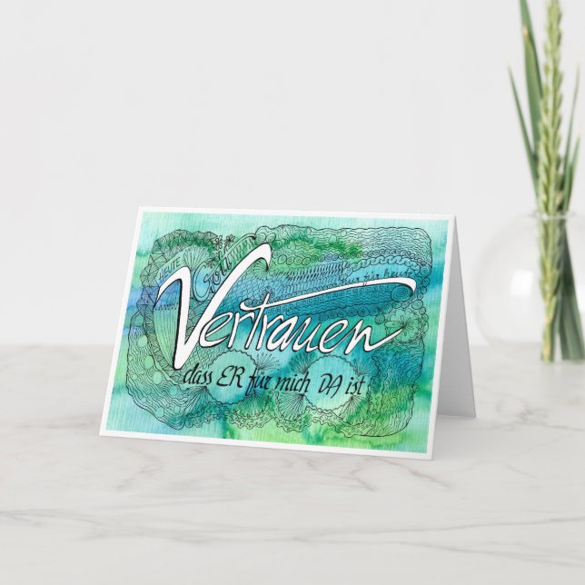 Zehnte Regel der Gelassenheit – VERTRAUEN Karte (Vorderseite)