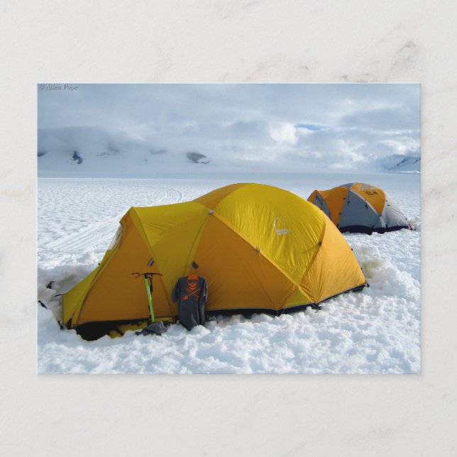 Zehntes Camping auf der Juneau Icefield, Alaska Postkarte (Vorderseite)