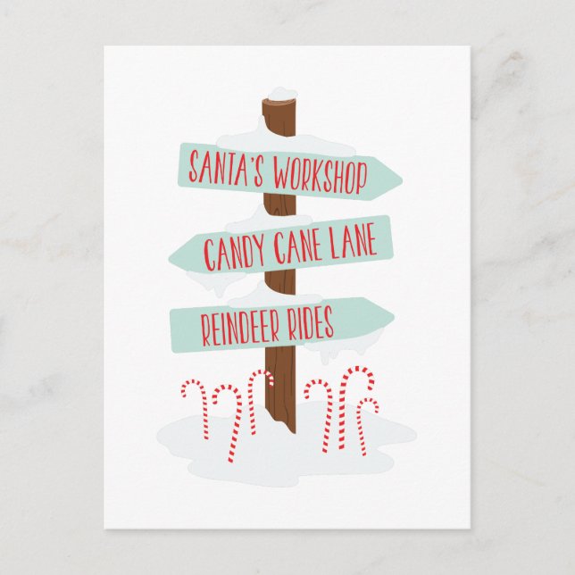 Zeichen am Nordpol Postkarte (Vorderseite)