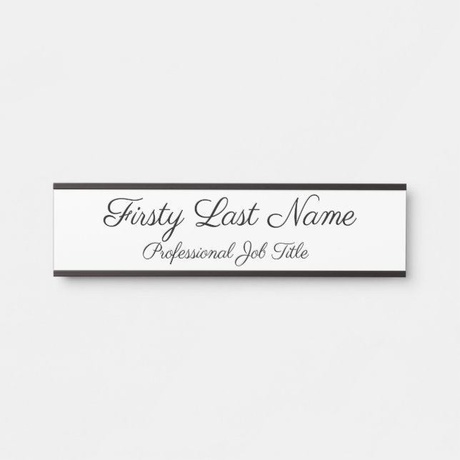 Zeichen an der Tür signieren Elegant Einfaches Mod Türschild (Vorderseite )