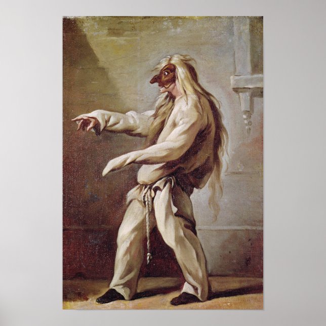 Zeichen aus der Commedia dell'Arte Poster (Vorne)