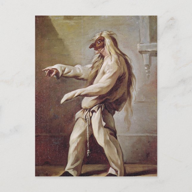 Zeichen aus der Commedia dell'Arte Postkarte (Vorderseite)