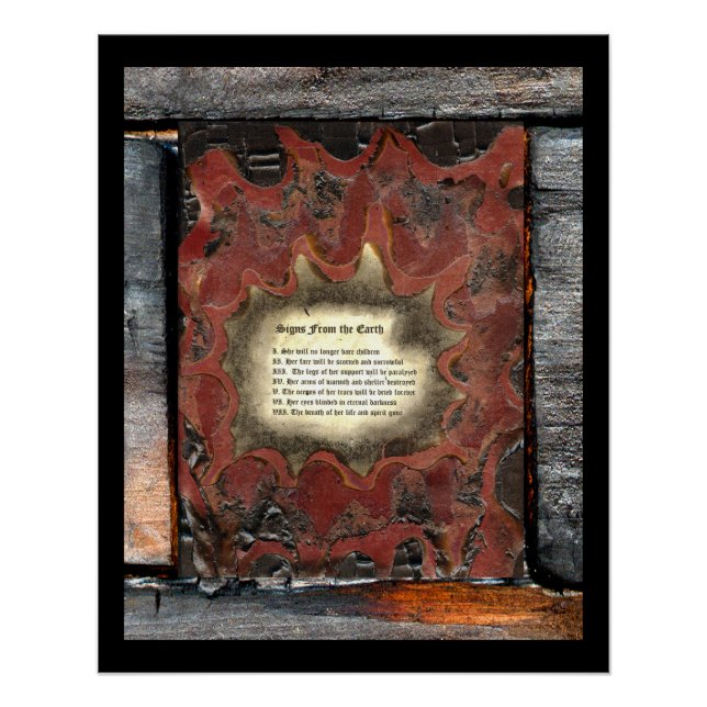 Zeichen aus der Erde Poster (Vorderseite)