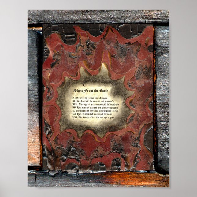 Zeichen aus der Erde Poster (Vorne)