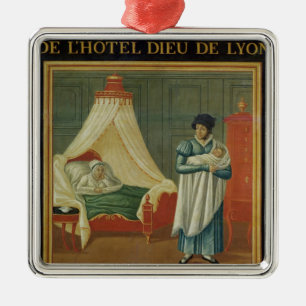 Zeichen, das die Services einer Hebamme annonciert Ornament Aus Metall