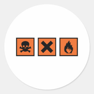 Zeichen der Chemiechemie Runder Aufkleber