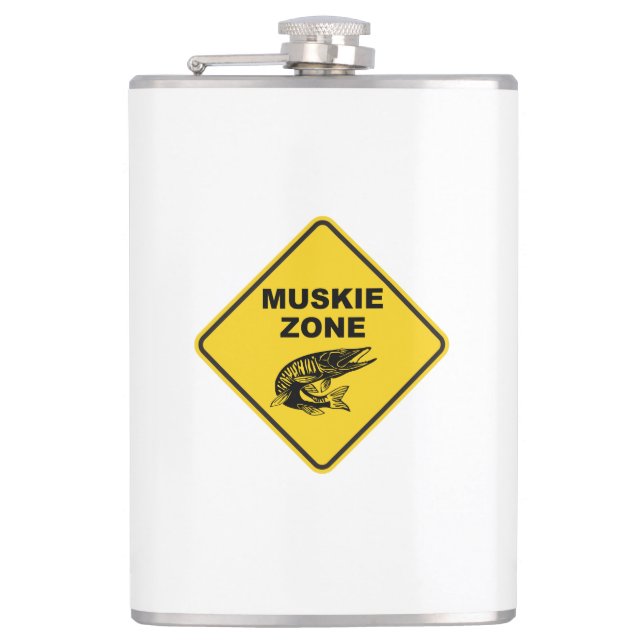 Zeichen der Fischereizone von Muskie Flachmann (Vorderseite)