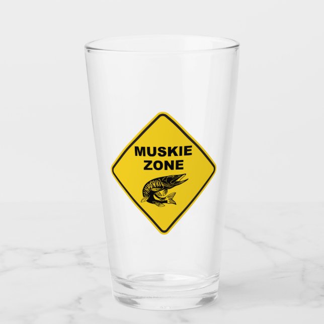 Zeichen der Fischereizone von Muskie Glas (Vorderseite)