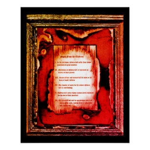 Zeichen der Kinder Poster