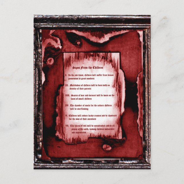 Zeichen der Kinder Postkarte (Vorderseite)