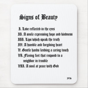 Zeichen der Schönheit Mousepad