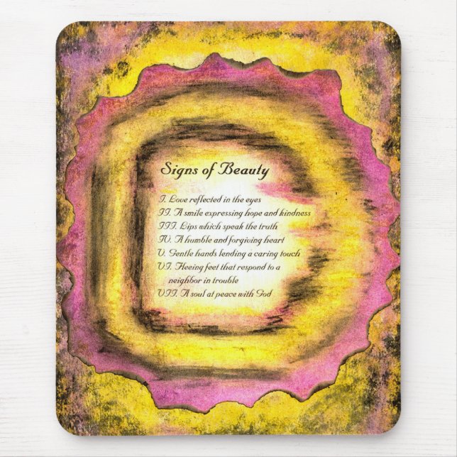 Zeichen der Schönheit Mousepad (Vorne)