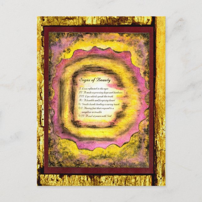 Zeichen der Schönheit Postkarte (Vorderseite)