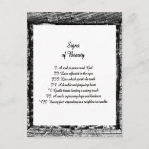 Zeichen der Schönheit Postkarte