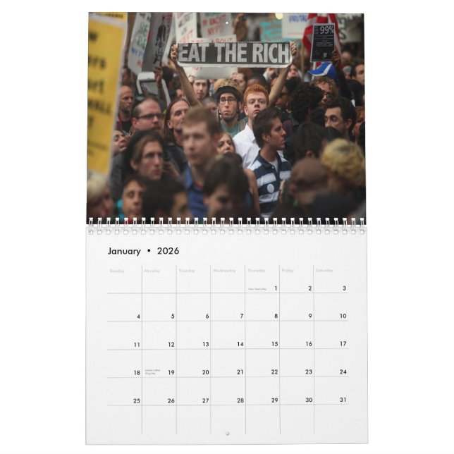 Zeichen des Beruf protestiert Kalender (Jan 2026)