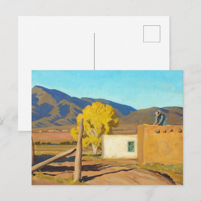 Zeichen des Herbstes 1931 von Maynard Dixon Postkarte (Vorne/Hinten)