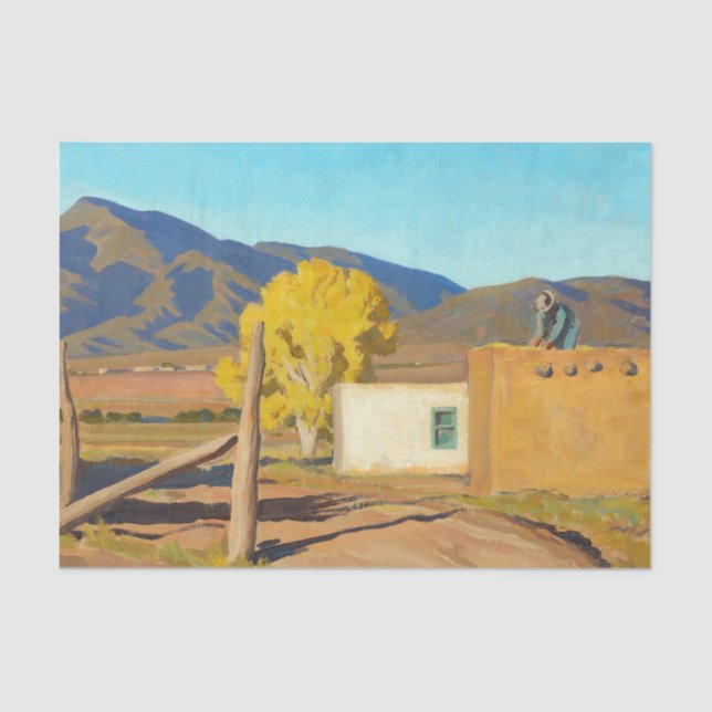 Zeichen des Herbstes 1931 von Maynard Dixon Seidenpapier (Vorderseite)