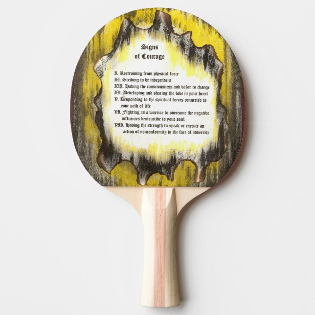 Zeichen des Mutes Tischtennis Schläger (Vorderseite)