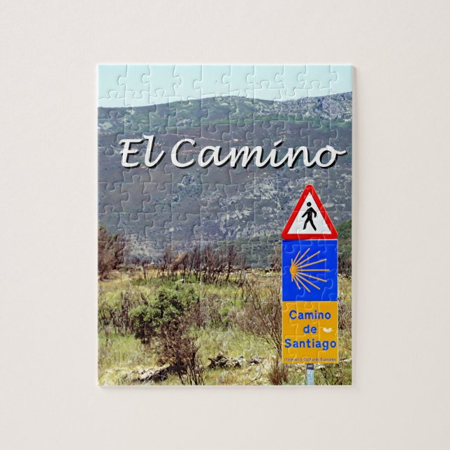 Zeichen Des Santiago EL Camino (Titel) Puzzle (Vertikal)