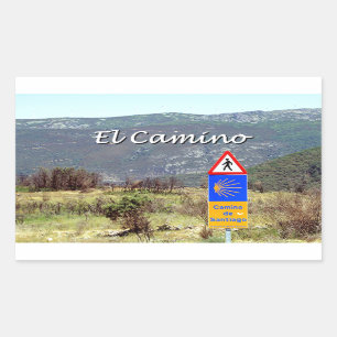 Zeichen Des Santiago EL Camino (Titel) Rechteckiger Aufkleber