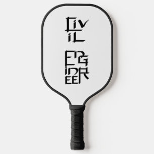 Zeichen des zivilen Ingenieurs Pickleball Schläger