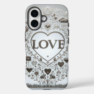 Zeichen für Crystal Clear Liebe iPhone 16 Hülle