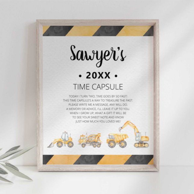 Zeichen für den Bau von LKW-Zeitkapseln Poster (Von Creator hochgeladen)