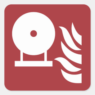 Zeichen für die Flaschensicherheit eines fest eing Quadratischer Aufkleber