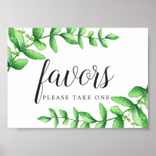 Zeichen für die Gastgeschenk Hochzeit von Aquarell Poster