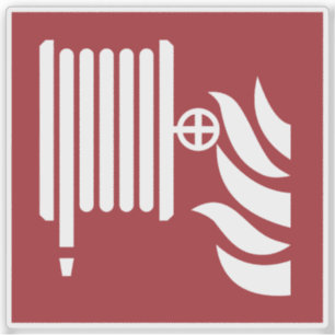 Zeichen für die Sicherheit von Feuerschläuchen Aufkleber