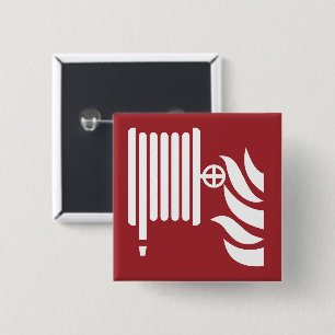 Zeichen für die Sicherheit von Feuerschläuchen Button