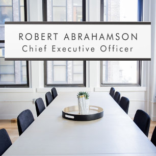 Zeichen für die Türen des Schwarzen und Weißen Bür Türschild