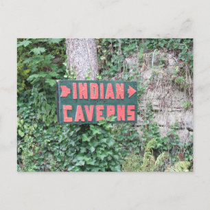 Zeichen für indische Höhlen Postkarte