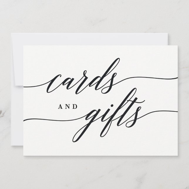 Zeichen für Karten und Geschenke - Moderne Schrift (Vorderseite)